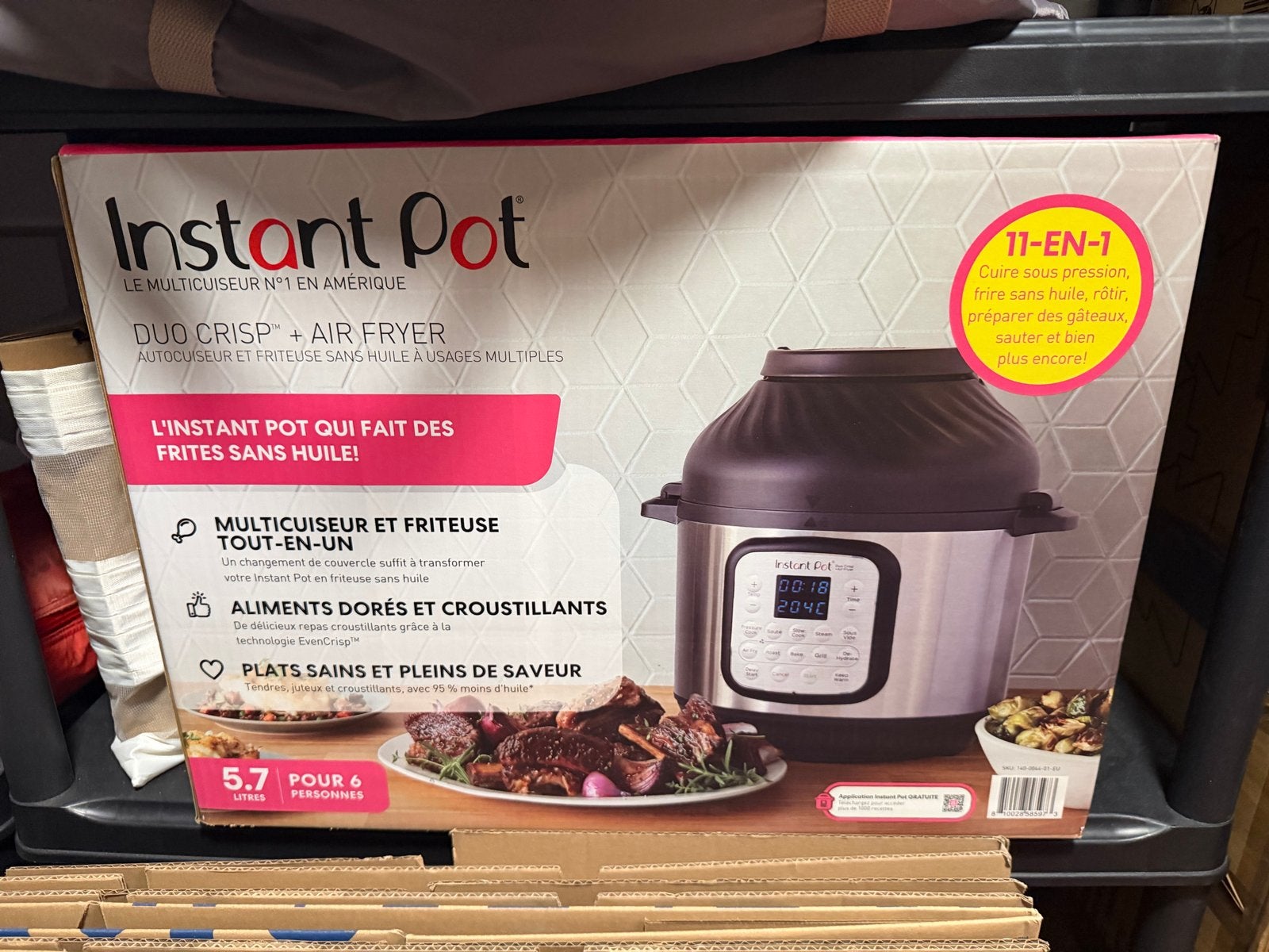 Instant Pot Duo Crisp + Air Fryer 11-in-1 Multicooker, Ophalen, Zo goed als nieuw