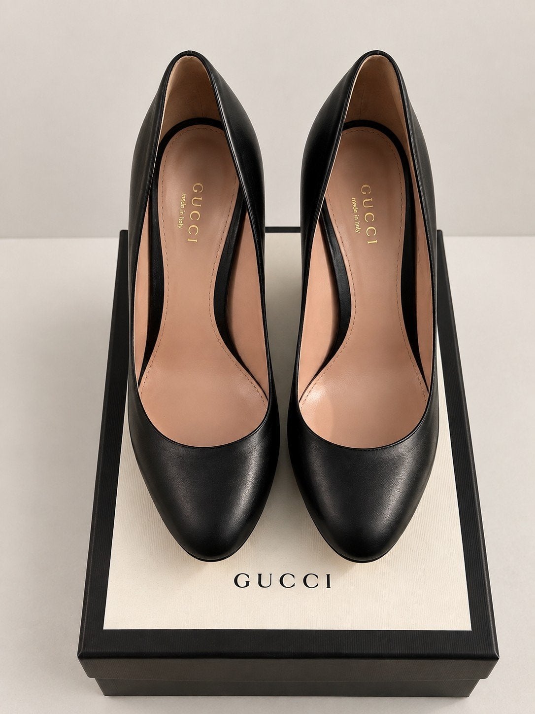 Gucci Lisbeth Black Leather Platform Pumps Size 37,5, Verzenden, Zwart, Dansschoenen, Gucci