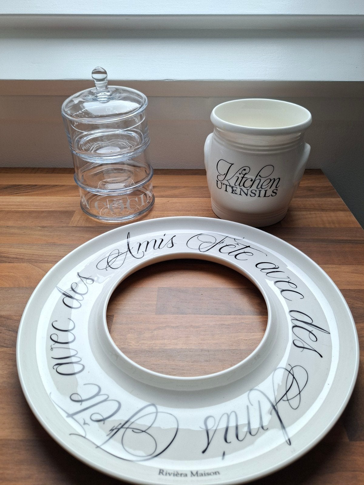 Riviera maison servies, Ophalen, Zo goed als nieuw, Glas, Overige stijlen
