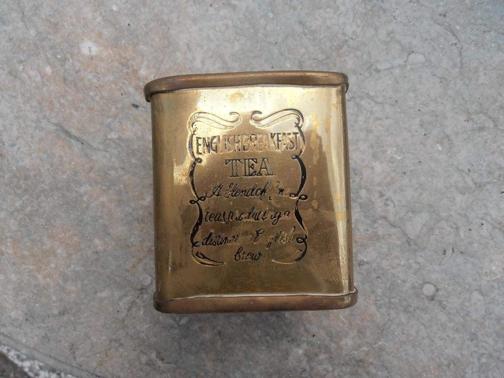 koperen doosje met deksel, Antiek en Kunst, Ophalen, Koper