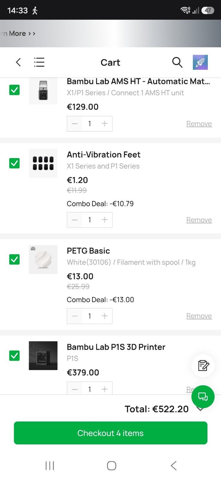Bambu Lab P1S 3D Printer met AMS HT en accessoires, Computers en Software, 3D Printers, Ophalen, Ingebouwde Wi-Fi, Bambu P1S, Nieuw