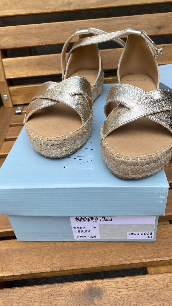 Manfield sandalen mt 37, Ophalen, Overige kleuren, Nieuw, Sandalen of Muiltjes