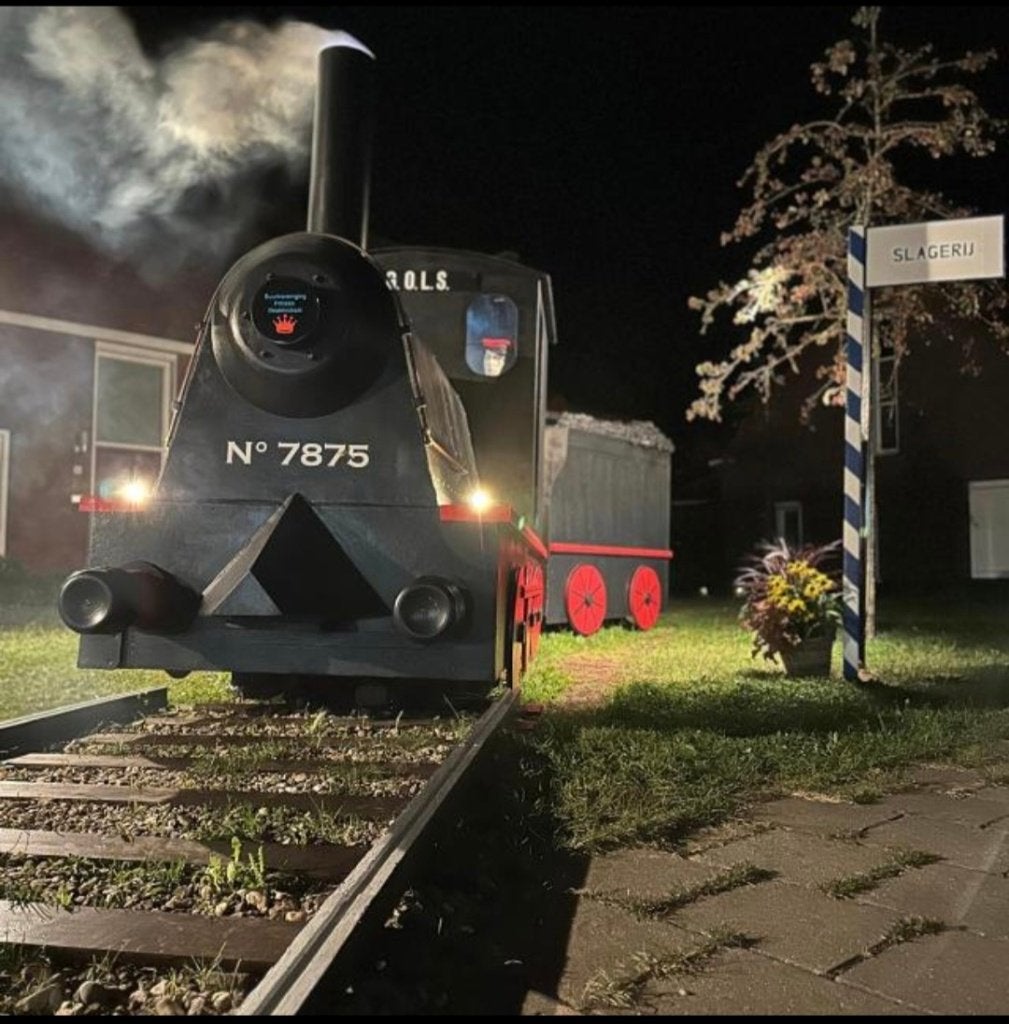 Stoomlocomotief met kolenwagen – unieke blikvanger!, Ophalen, Gebruikt, Overige typen, Overige
