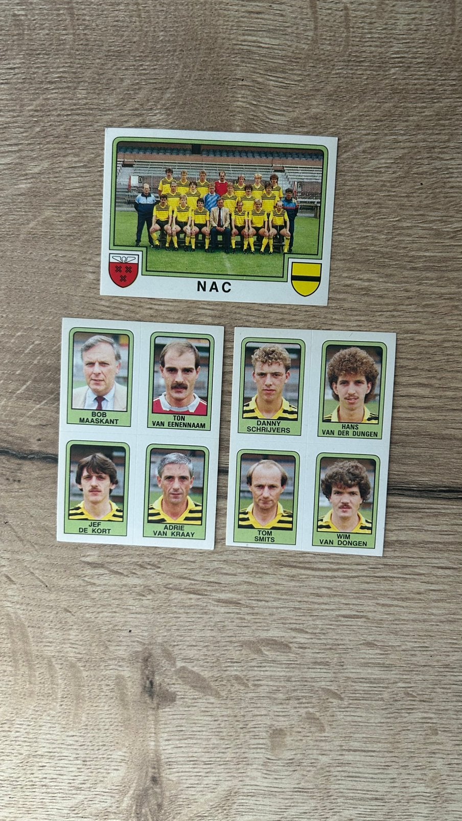 Panini Voetbal 86 plaatjes NAC 3x, Verzenden, Zo goed als nieuw, Meerdere plaatjes