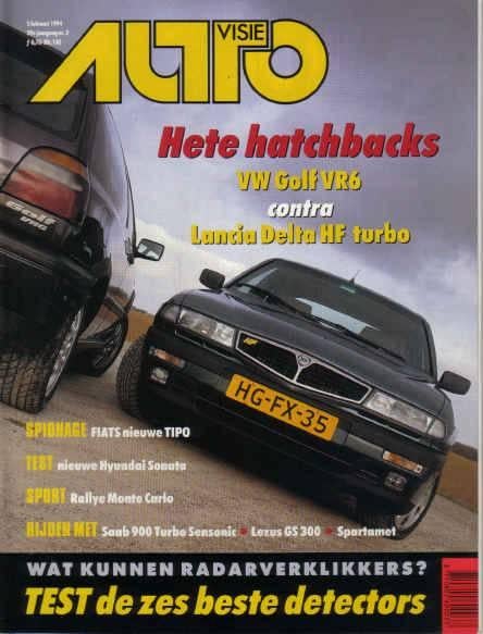 Autovisie 3 1994 : Lancia Delta 2.0 HF Turbo - VW Golf VR6, Ophalen of Verzenden, Gelezen, Algemeen