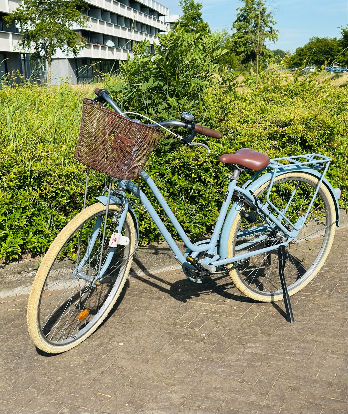 ELOPS Stadsfiets dames 520 laag frame blauw, Ophalen, Gebruikt, Overige merken, (Extra) lage instap