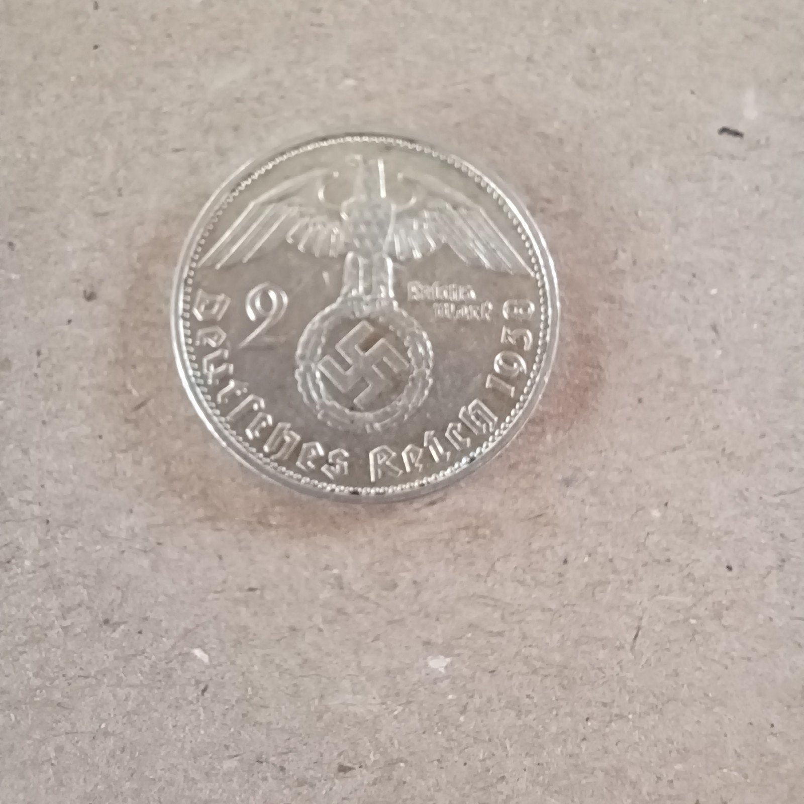 Zilveren 2 Reichsmark 1938 Hindenburg Duitsland, Ophalen of Verzenden, Duitsland, Losse munt, Zilver