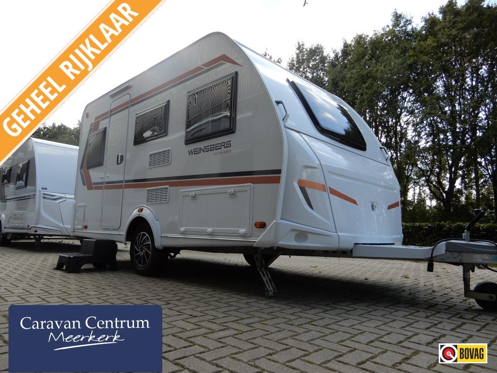 Weinsberg CaraOne Edition HOT 390 QD + Voortent, Caravans en Kamperen, Overige merken, Schokbreker, Bedrijf, Treinzit