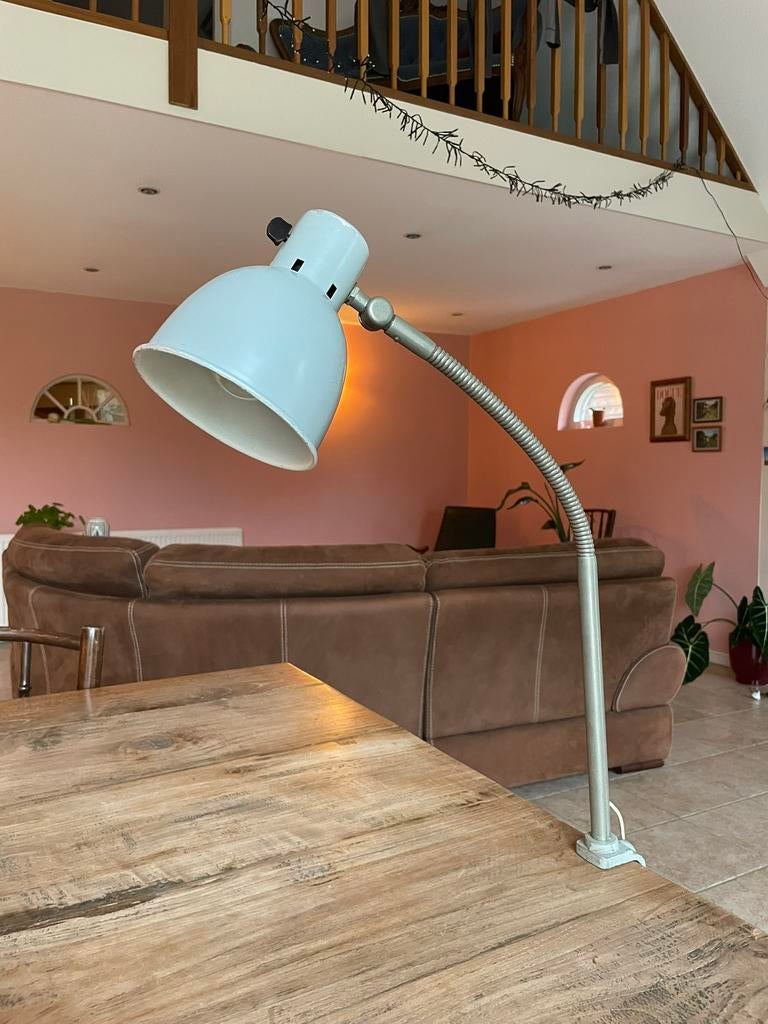 Vintage Hala 14 werklamp met klem – origineel design, Gebruikt, 50 tot 75 cm, Metaal, Design, Vintage, Dutch, Hala, Retro
