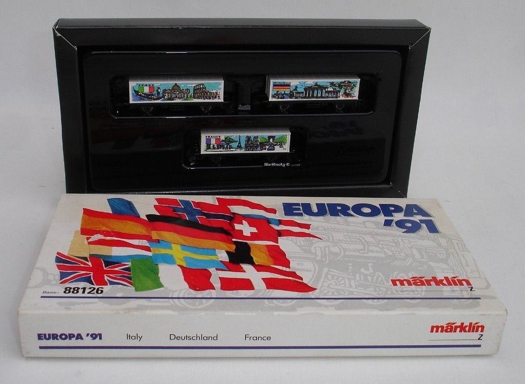 Märklin Z 88126 Set Europa ’91 met Vlag / Stadsaanzichten !, Gelijkstroom, Ophalen of Verzenden, Märklin, Nieuw