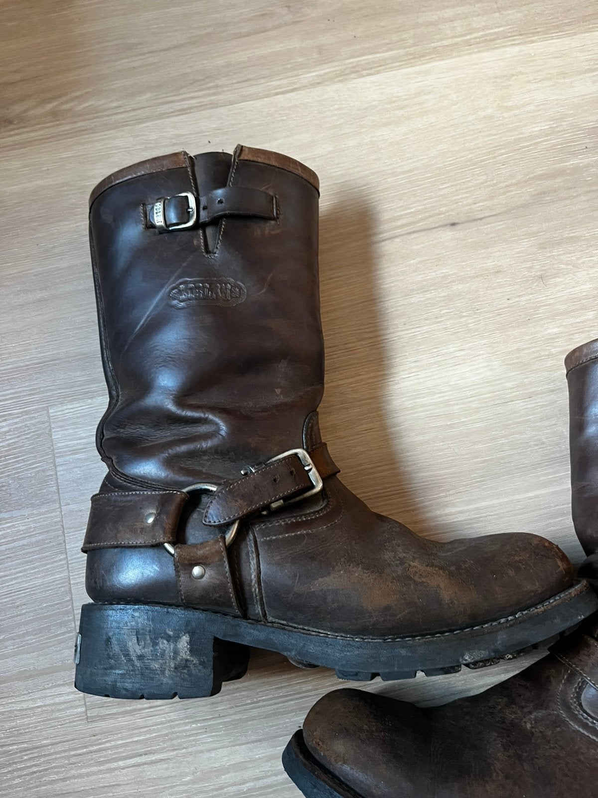 Motorlaarzen Laarzen maat 45/46, Bruin, Boots, Ophalen of Verzenden, Zo goed als nieuw
