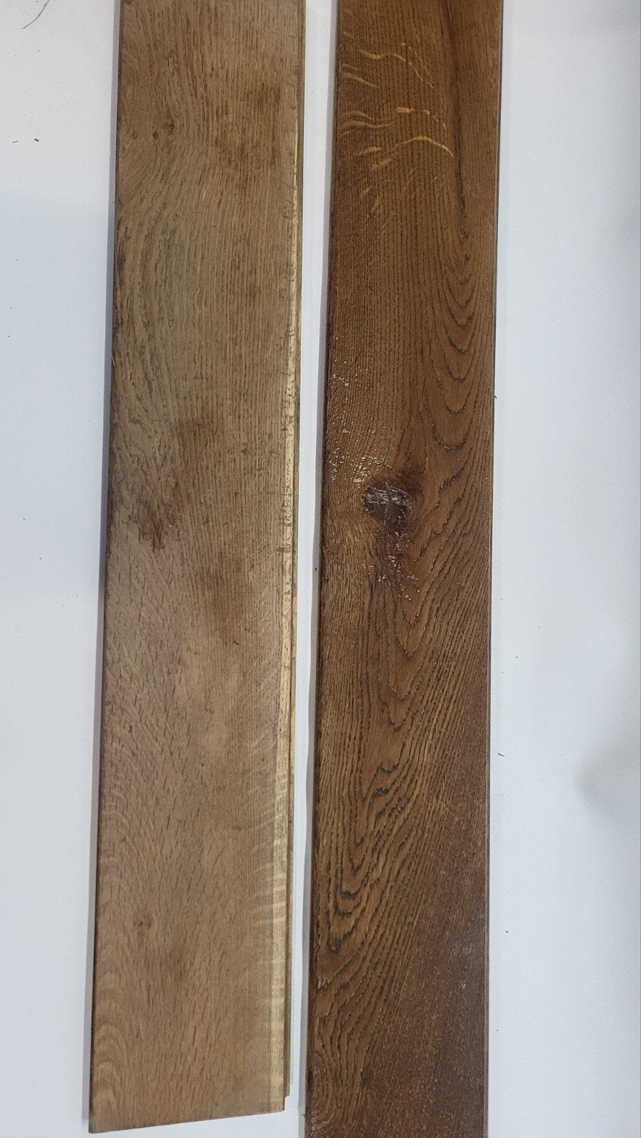 Massief eiken vloer 34 m², Ophalen, Gebruikt, Vloerdelen of -planken, 10 m² of meer