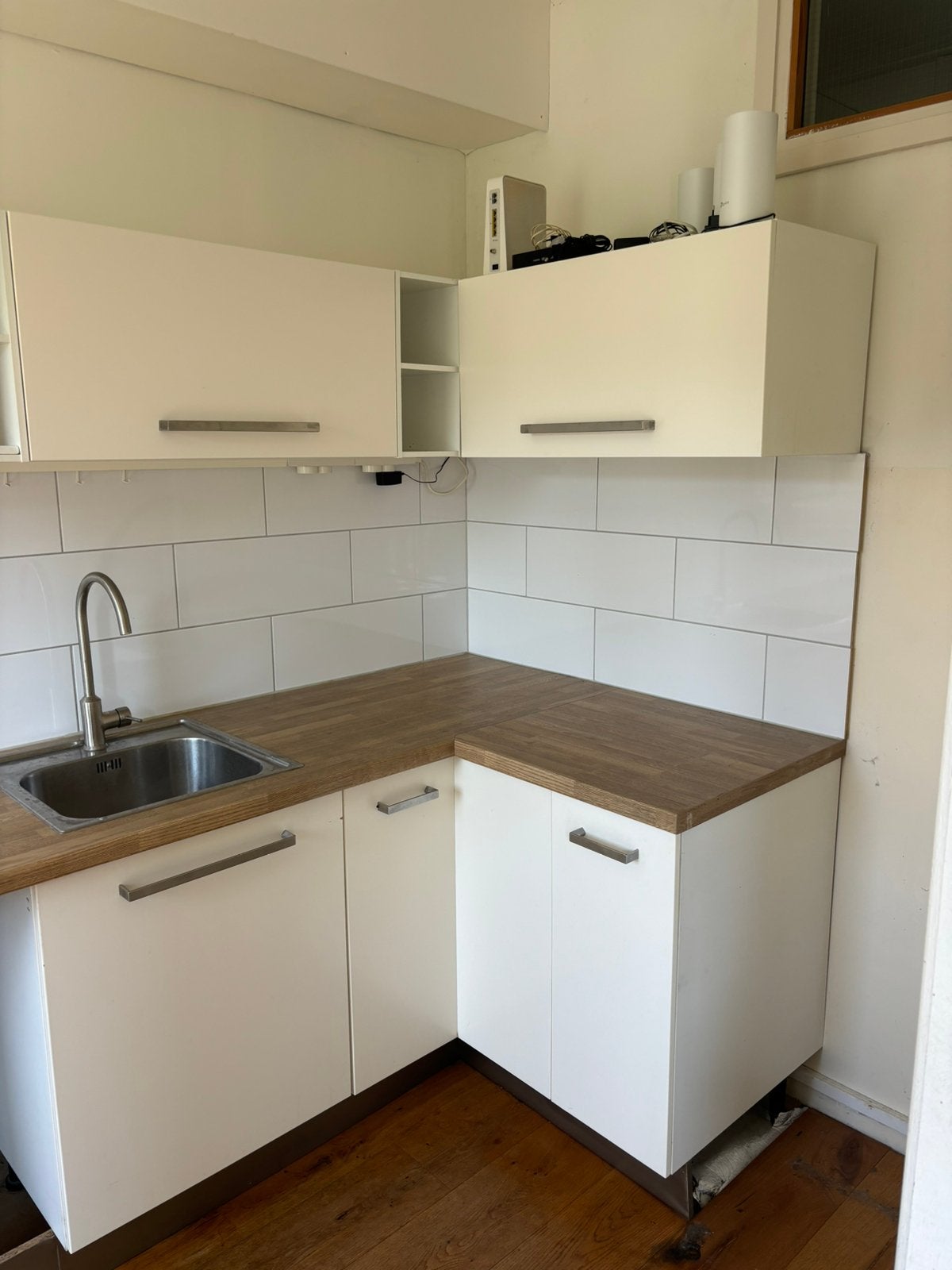 Keuken, Ophalen, Gebruikt, Wit, Hoekkeuken