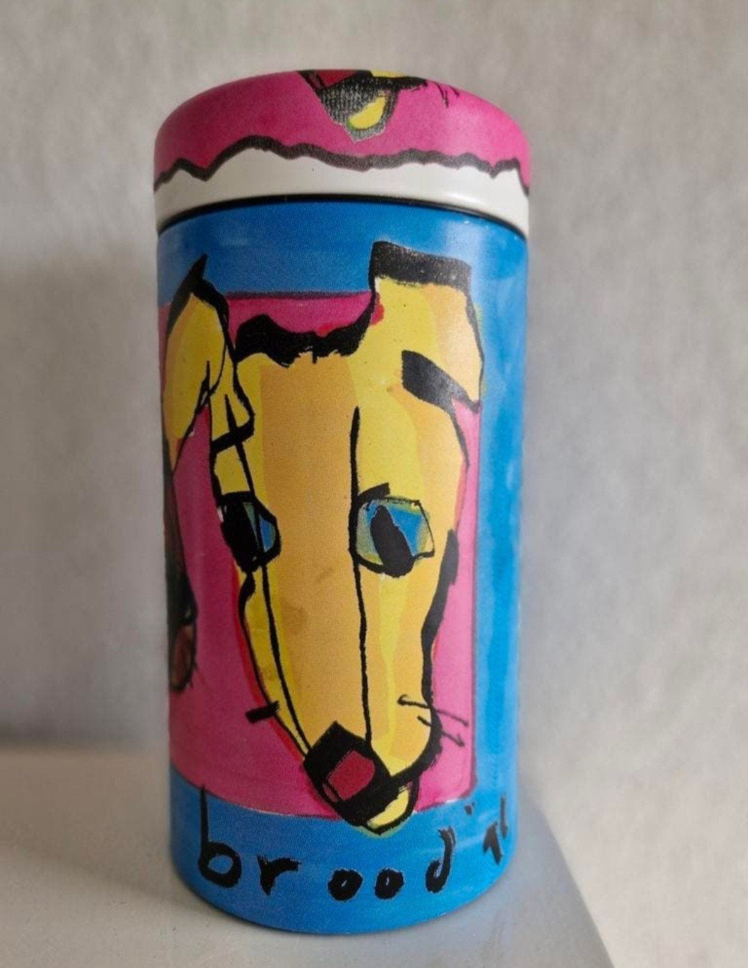 Herman Brood Brabantia voorraadbus met kunstprint, Ophalen of Verzenden