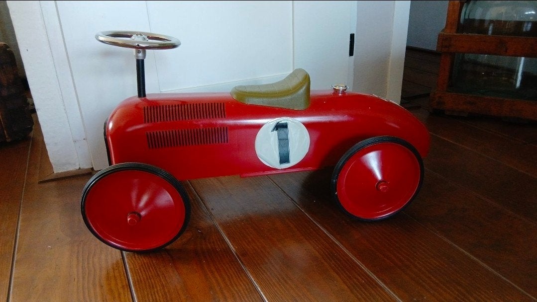 Vilac metalen vintage loopauto,, Ophalen, Zo goed als nieuw, Loopvoertuig