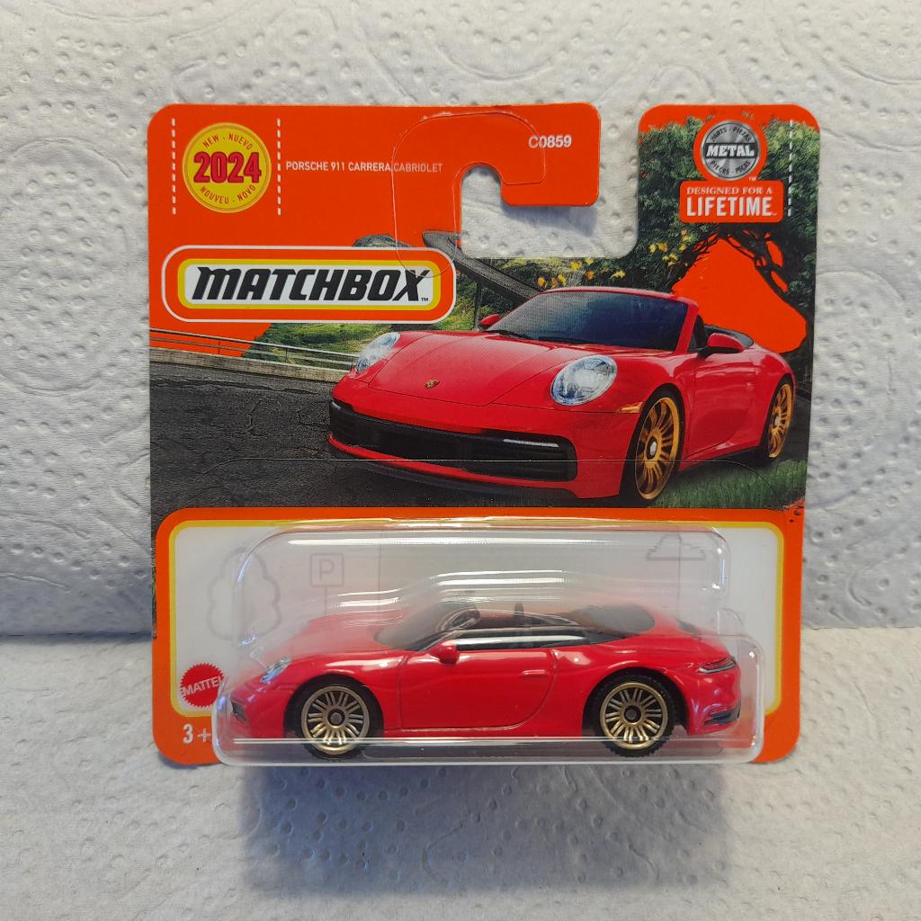 Matchbox Porche 911 Carrera Cabriolet rood, Ophalen of Verzenden, Nieuw, Auto