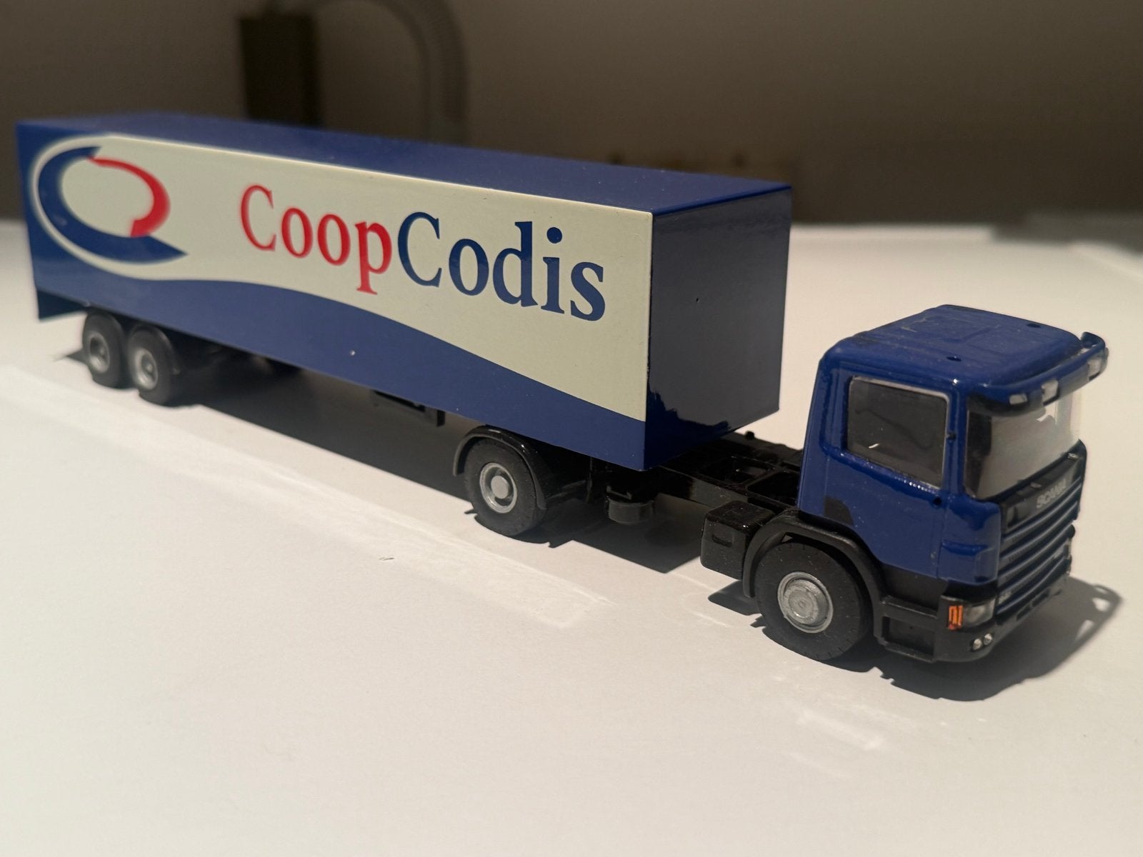 Lion Toys Scania CoopCodis vrachtwagen schaal 1:50, Ophalen of Verzenden, Zo goed als nieuw, Bus of Vrachtwagen, Lion Toys