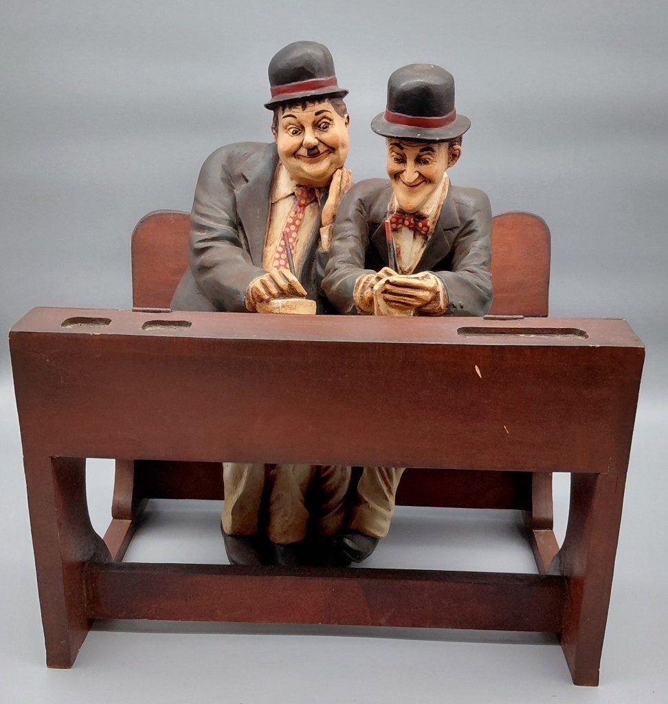 Groot Laurel & Hardy verzamelbeeld Schoolbank, Ophalen of Verzenden, Gebruikt, Overige typen