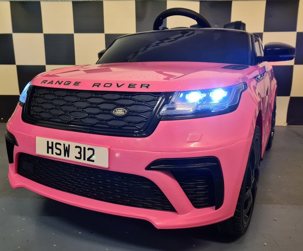 Kinderauto Range Rover Velar - leren zit - rubberen banden, Ophalen of Verzenden, Nieuw, Afstandsbediening