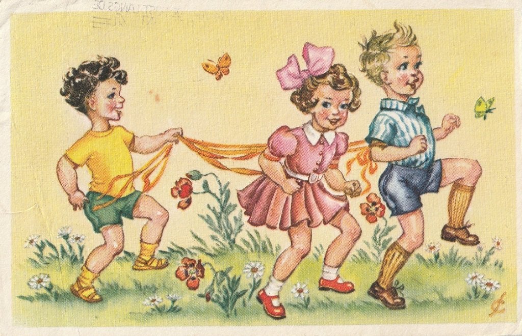 KINDEREN MEISJE TEKN FRE COHEN UIT1962 KREUKJE IN KAART KO98, Ophalen of Verzenden, 1960 tot 1980, Gelopen, Overige thema's