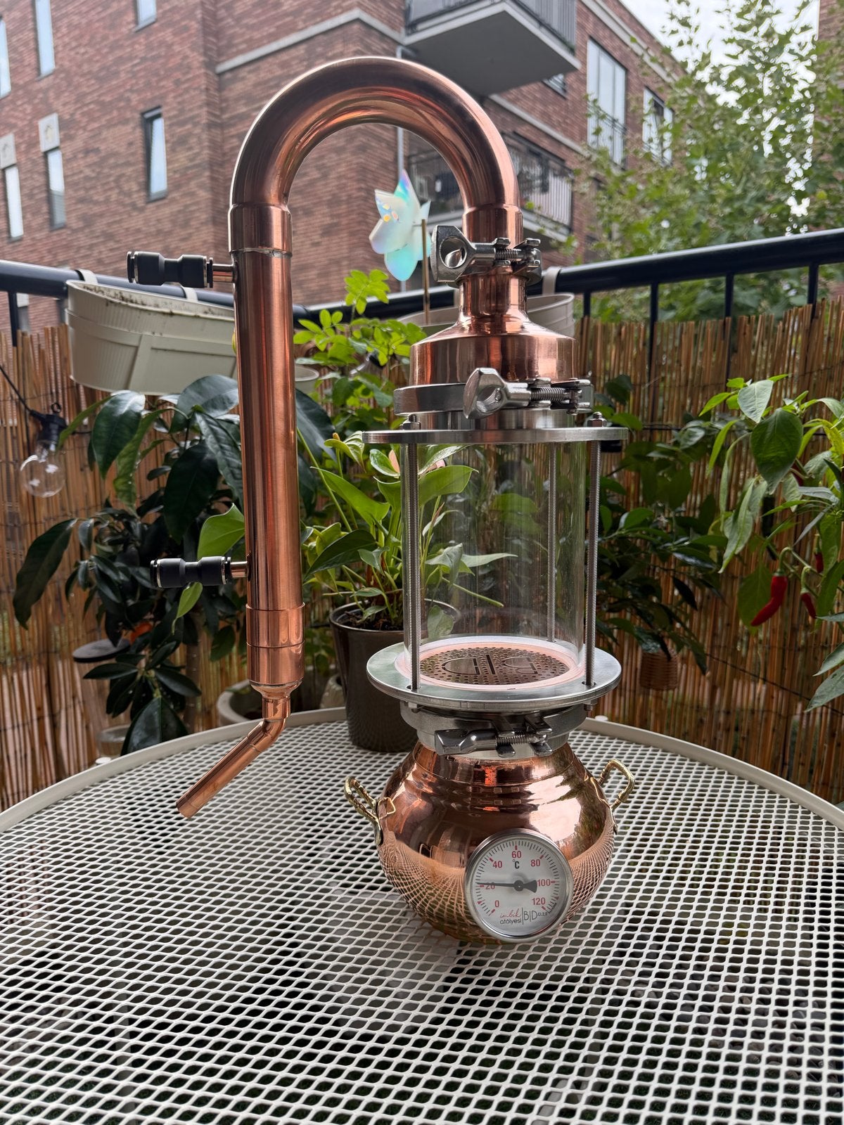 Koperen alambiek voor etherische olie & rozenwater, Ophalen of Verzenden, Nieuw