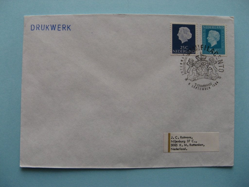 Nederland. Speciale stempels op envelop (1)., Verzenden, Envelop