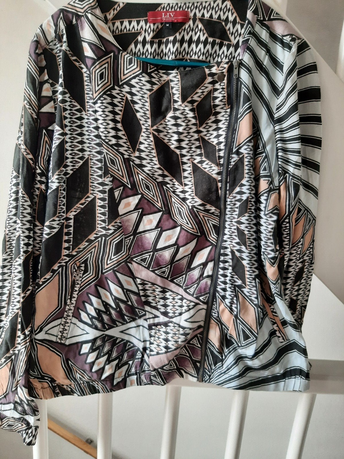 Liv Collection Jasje met print - Maat M, Maat 38/40 (M), Meerkleurig, Ophalen of Verzenden, Zo goed als nieuw