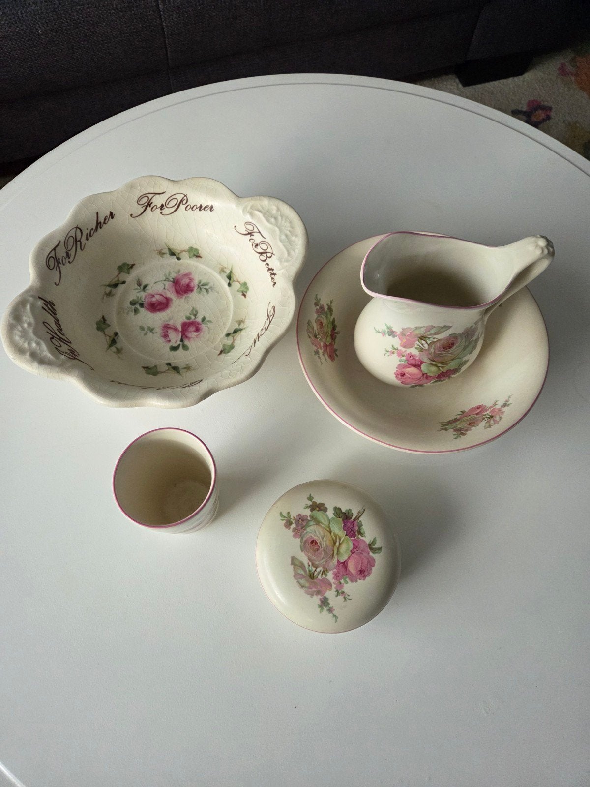 Decoratief servies. Lampetset 25cm hoogte., Ophalen