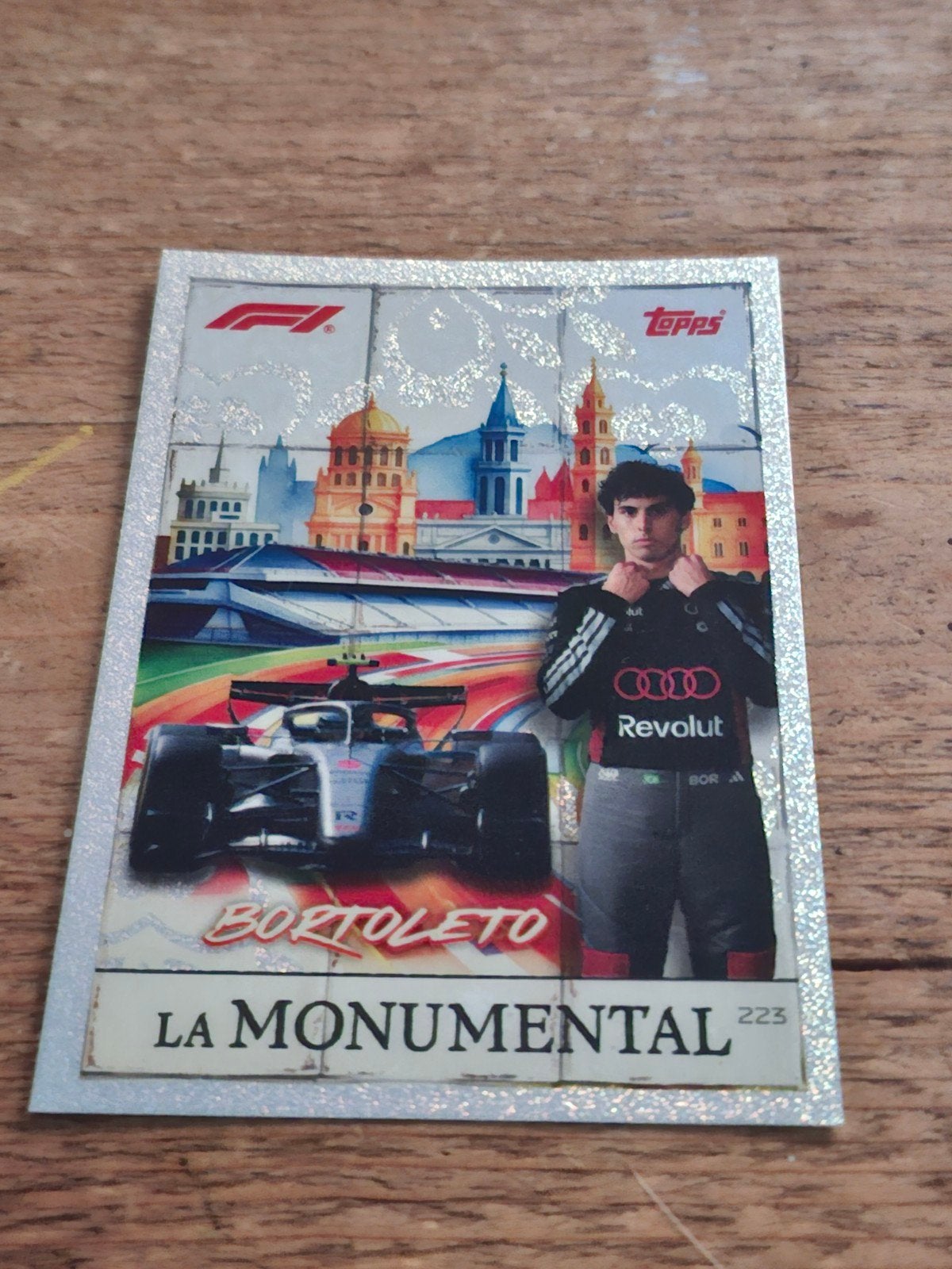 Topps F1 Bortoleto La Monumental Sticker #223, Ophalen of Verzenden, Zo goed als nieuw, Formule 1