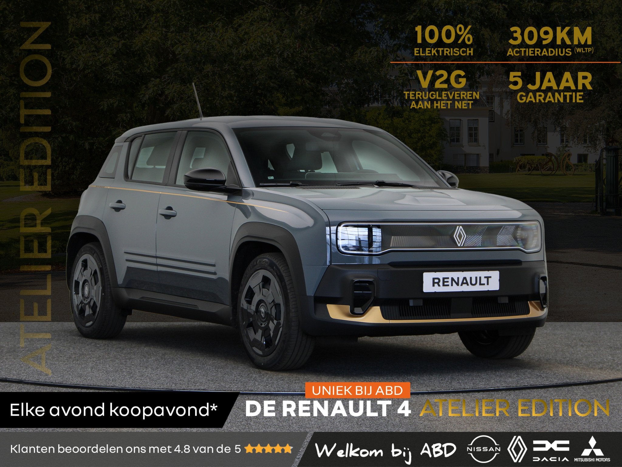 Renault 4 Atelier Edition urban range 40 kWh | Uniek bij ABD, Auto's, Dealer onderhouden, Stof, 122 pk, Origineel Nederlands