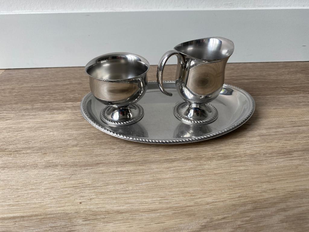 Alessi melk en suiker setje, Overige materialen, Gebruikt, Overige typen, Ophalen of Verzenden
