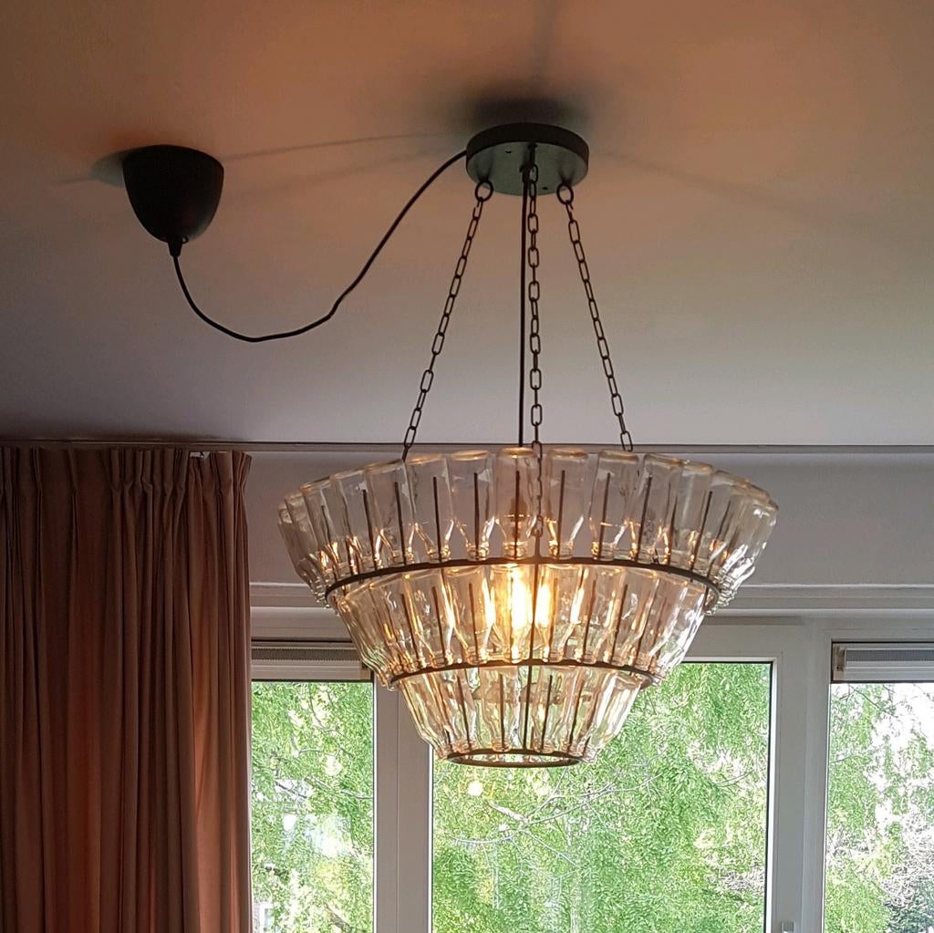 Oude Melkflessen Lamp - kroonluchter, Ophalen