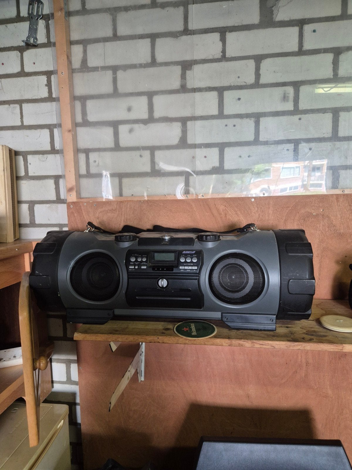 JVC Bouwradio met CD-speler - Robuust en Functioneel, Ophalen of Verzenden, Gebruikt, Bouwradio, Met cd-speler