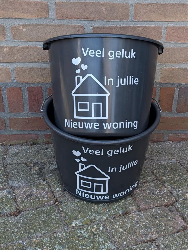 Leuke emmer met tekst, Ophalen of Verzenden, Nieuw, Kunststof, Met handgreep