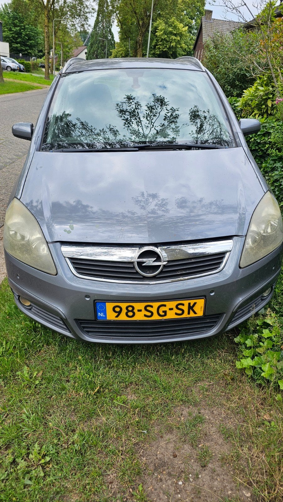 Opel Zafira 2.2 2006 Grijs, Auto's, Voorwielaandrijving, 4 cilinders, 7 stoelen, Origineel Nederlands