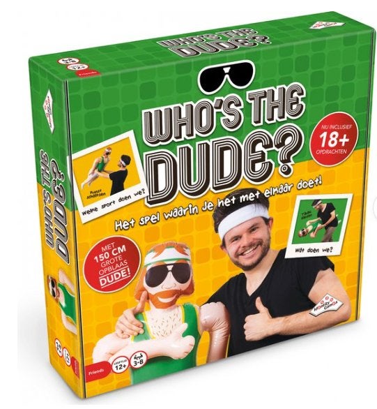 Who's the Dude? Spel met 150cm opblaaspop, Drie of vier spelers, Ophalen of Verzenden, Nieuw