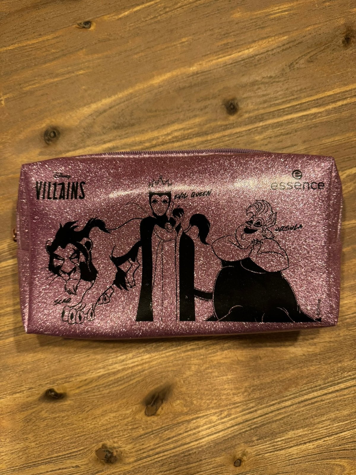 Disney Villains - toilettas - paars glitter, Ophalen of Verzenden, Zo goed als nieuw, Paars, Dame