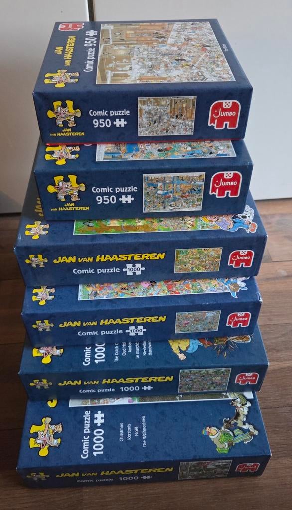 Jan van Haasteren puzzels 950 (€8,-)en 1000 stukjes (€14,-), Ophalen, 500 t/m 1500 stukjes, Zo goed als nieuw