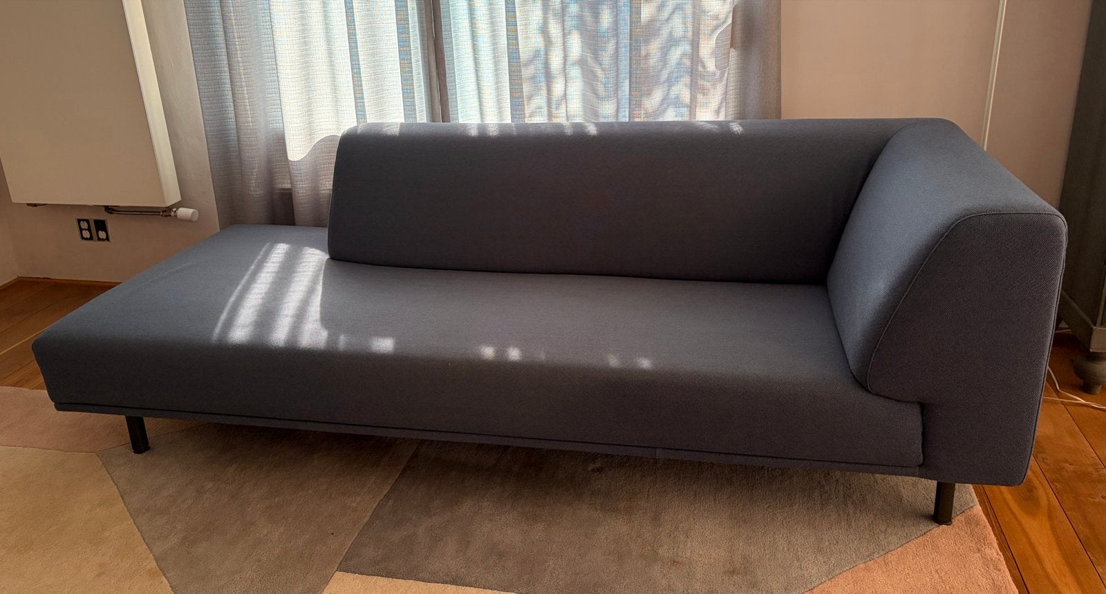 Dura Dormeuse EYYE - Denim Ploegwol Stof, Ophalen, Gebruikt, Eenpersoons, 75 tot 100 cm