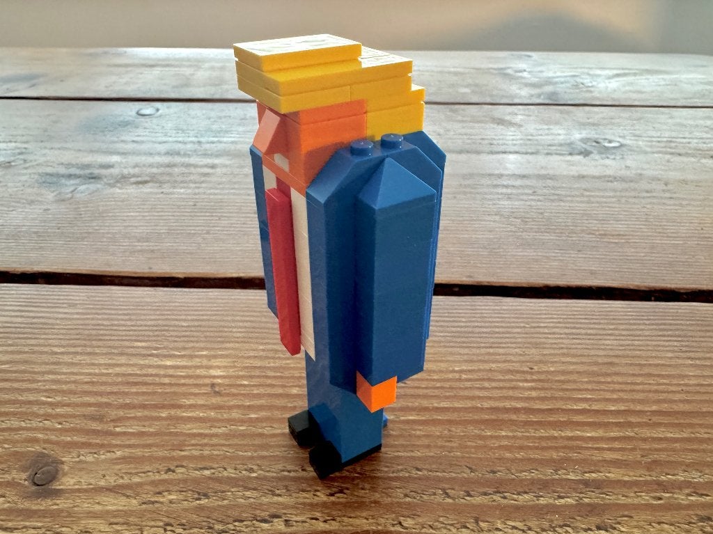 Grappig MOC Bouwstenen Donald Trump Figuur (15 CM Hoog), Ophalen of Verzenden, Nieuw, Overige merken