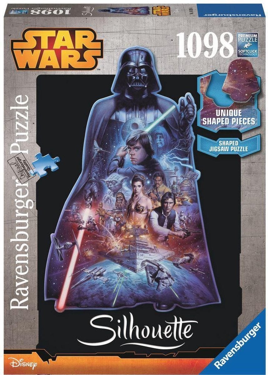 Star Wars Ravensburger Silhouette Puzzel 1098 stukjes, Verzamelen, Ophalen, Zo goed als nieuw