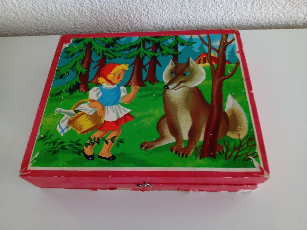 Oude Blokjes Puzzel van Sprookjes (vintage), Antiek en Kunst, Ophalen of Verzenden