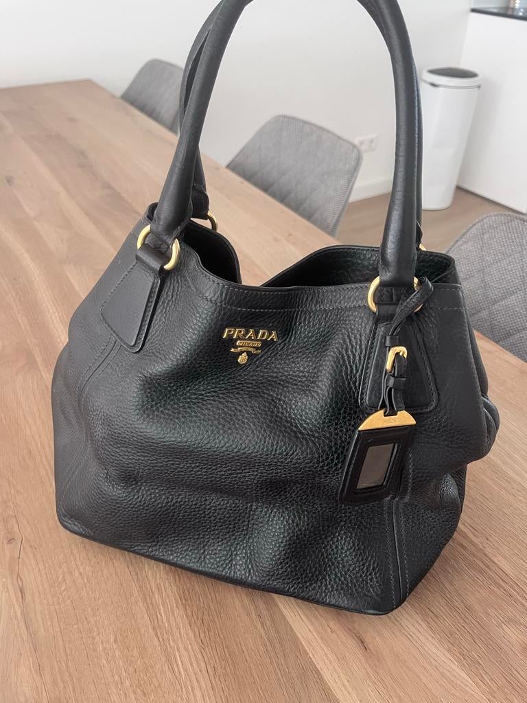 Originele leren Prada tas - Zgan, Ophalen of Verzenden, Zo goed als nieuw, Zwart, Handtas