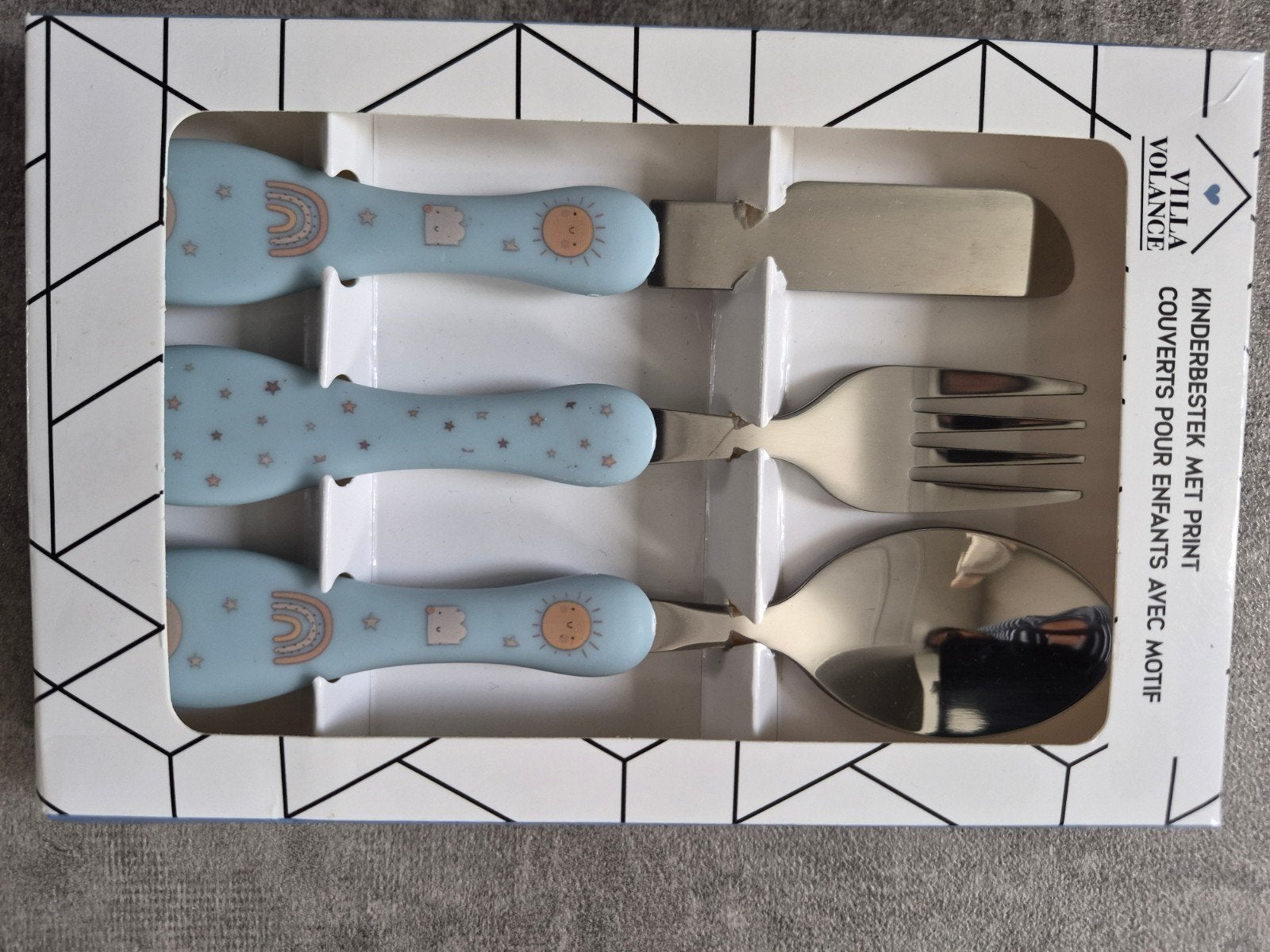 Villa Volance Kinderbestek met Leuke Print - Nieuw, Ophalen of Verzenden, Nieuw