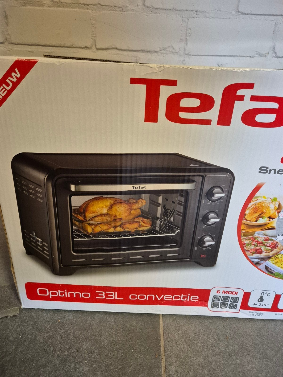 Tefal Optimo 33L Convectie Grill Oven - Nieuw in Doos, Ophalen of Verzenden