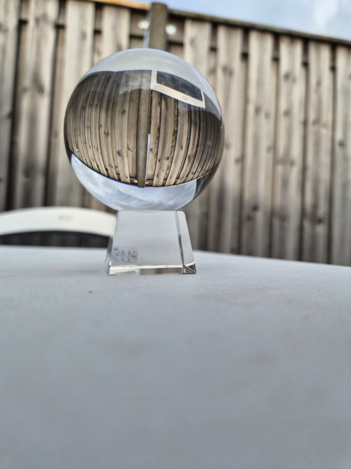 Kristallen bol met standaard - 6 cm diameter, Ophalen of Verzenden