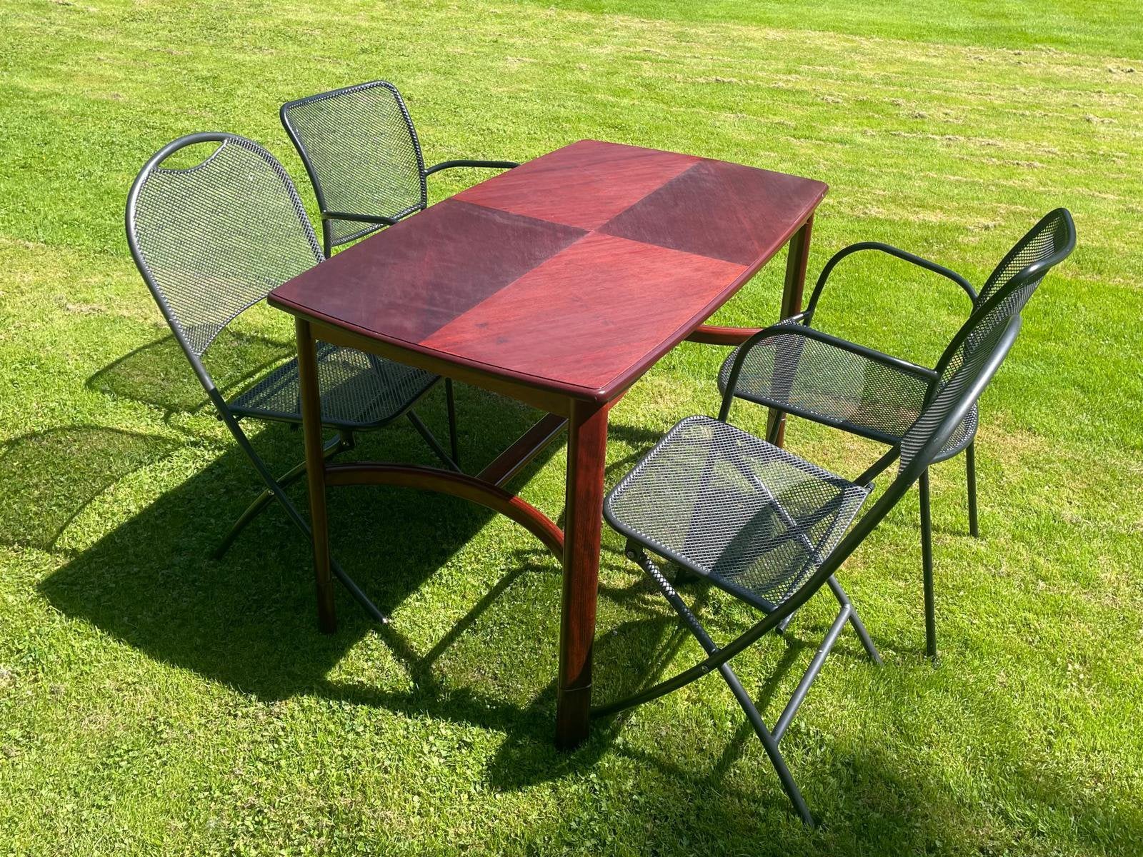 Deens design Farstrup, vintage jaren 60 eettafel 4 persoons, Ophalen, Gebruikt, 100 tot 150 cm, Teakhout