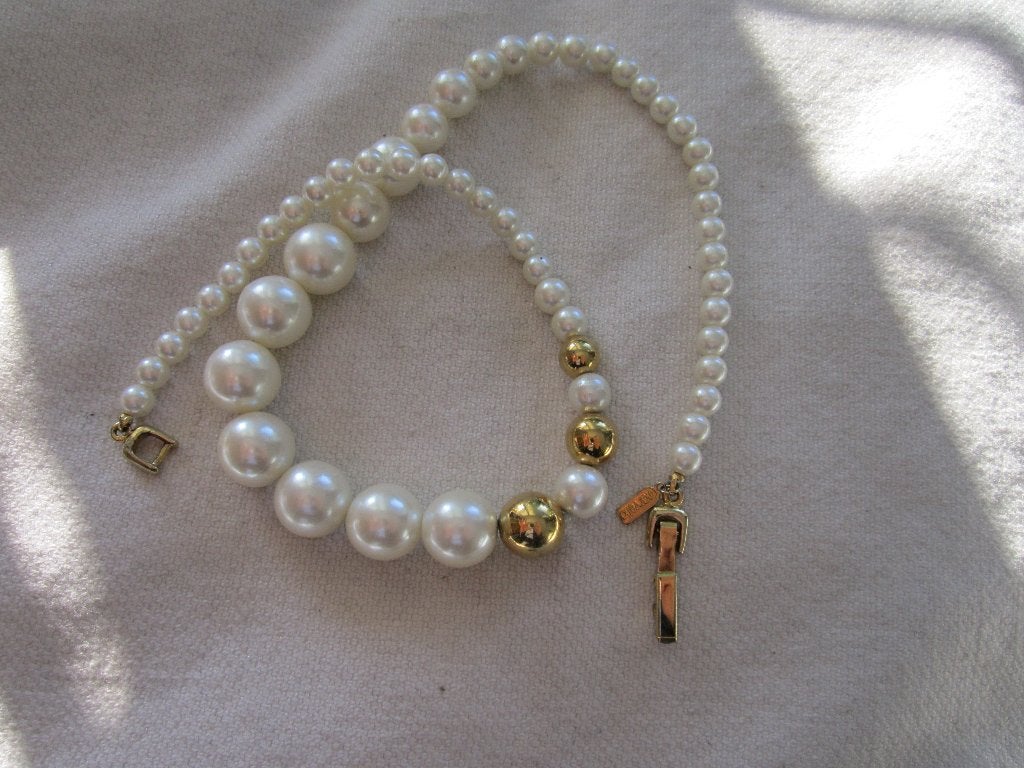 7.  Vintage parels, MONET,  45 cm, Ophalen, Overige materialen, Ketting