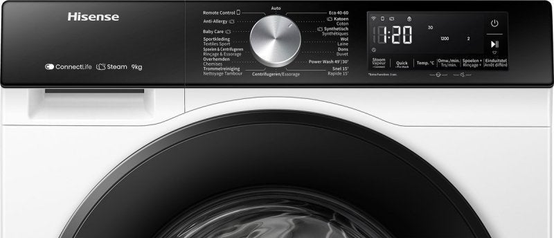 Hisense wasmachine 3S Serie WF3S9043BW3/BLX, 1200 tot 1600 toeren, Minder dan 85 cm, 8 tot 10 kg, Nieuw