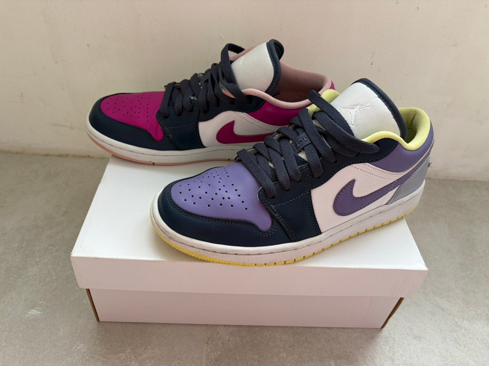 Air Jordan 1 Low Thunder Blue sneakers, Overige kleuren, Ophalen of Verzenden, Sneakers of Gympen, Zo goed als nieuw